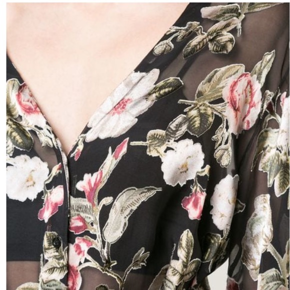 Alice and Olivia burnout floral kimono top XS - Picture 3 of 9